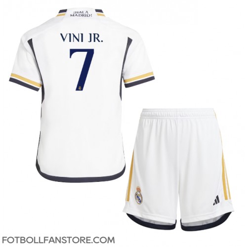 Real Madrid Vinicius Junior #7 Barnkläder Hemma matchtröja till baby 2023-24 Kortärmad (+ Korta byxor) Billigt
